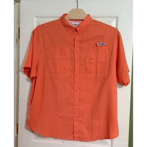 Columbia PFG Tamiami II Shirt Mens XXL Orange NWOT Vented Fishing Short Sleeve